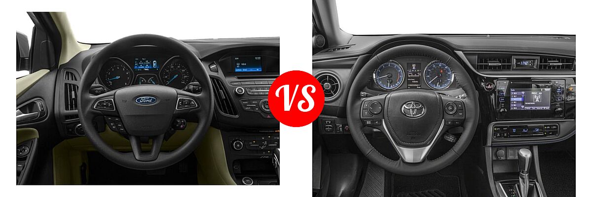 2018 Ford Focus Sedan S / SE / SEL vs. 2018 Toyota Corolla Sedan SE / XSE - Dashboard Comparison