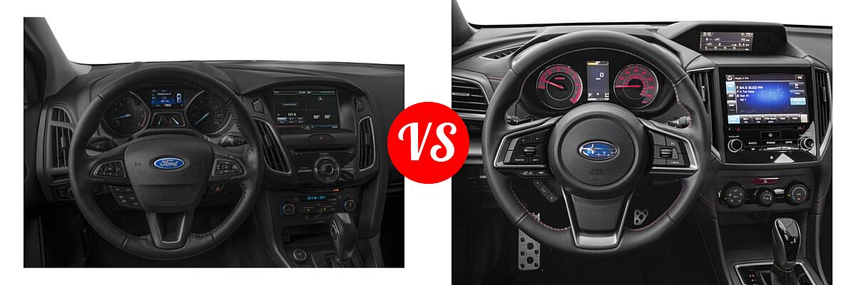 2018 Ford Focus Hatchback SE / SEL vs. 2018 Subaru Impreza Hatchback Sport - Dashboard Comparison
