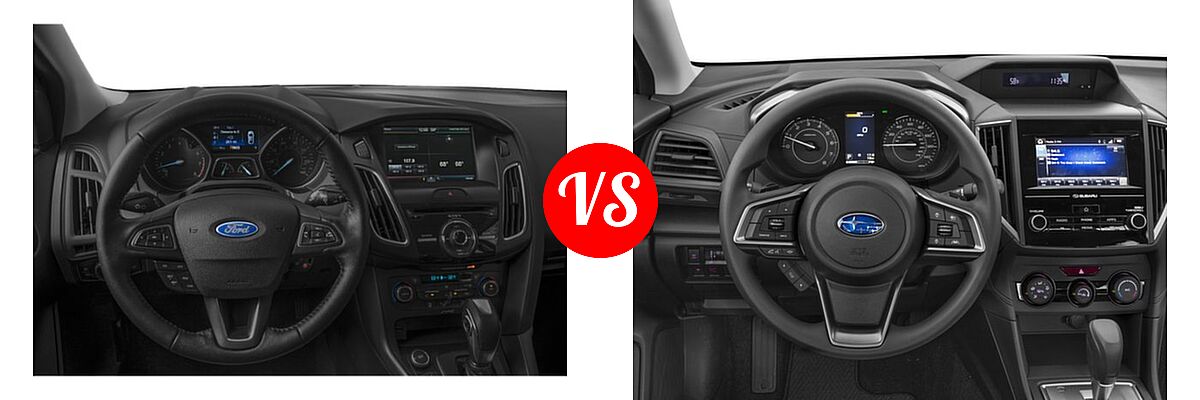 2018 Ford Focus Hatchback SE / SEL vs. 2018 Subaru Impreza Hatchback Premium - Dashboard Comparison