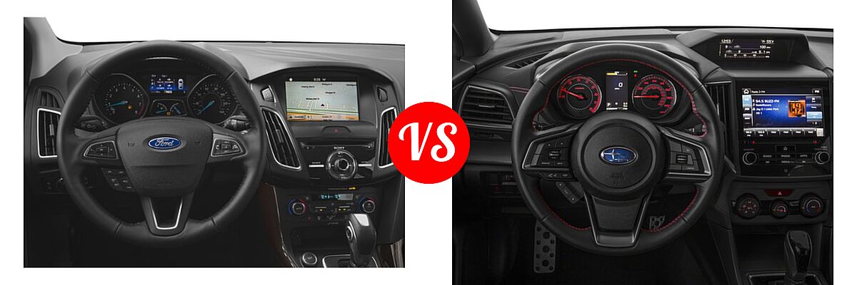 2018 Ford Focus Hatchback Titanium vs. 2018 Subaru Impreza Hatchback Sport - Dashboard Comparison