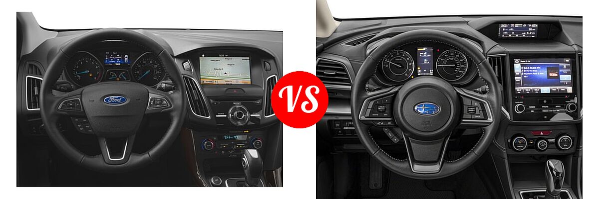 2018 Ford Focus Hatchback Titanium vs. 2018 Subaru Impreza Hatchback Limited - Dashboard Comparison