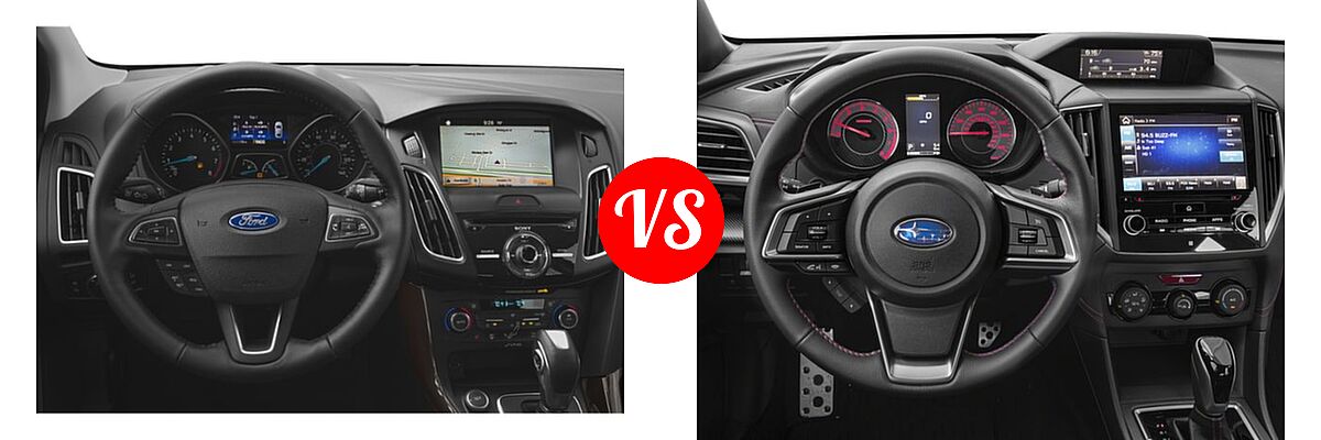 2018 Ford Focus Hatchback Titanium vs. 2018 Subaru Impreza Hatchback Sport - Dashboard Comparison