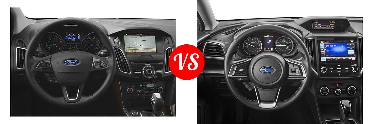 2018 Ford Focus Hatchback Titanium vs. 2018 Subaru Impreza Hatchback Limited - Dashboard Comparison