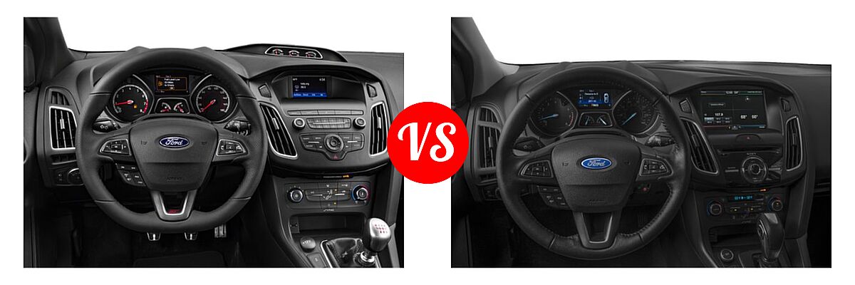 2018 Ford Focus ST Hatchback ST vs. 2018 Ford Focus Hatchback SE / SEL - Dashboard Comparison