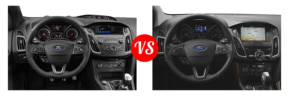 2018 Ford Focus ST Hatchback ST vs. 2018 Ford Focus Hatchback Titanium - Dashboard Comparison
