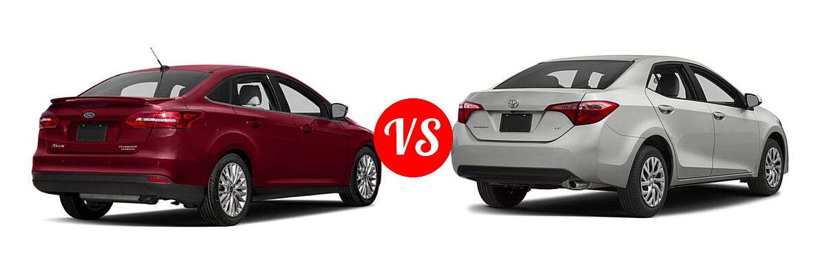 2018 Ford Focus Sedan Titanium vs. 2018 Toyota Corolla Sedan L / LE / LE Eco / LE Eco w/Package 1 / XLE - Rear Right Comparison