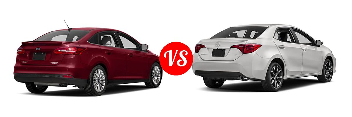 2018 Ford Focus Sedan Titanium vs. 2018 Toyota Corolla Sedan SE / XSE - Rear Right Comparison