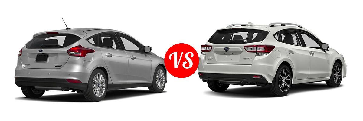2018 Ford Focus Hatchback Titanium vs. 2018 Subaru Impreza Hatchback Limited - Rear Right Comparison