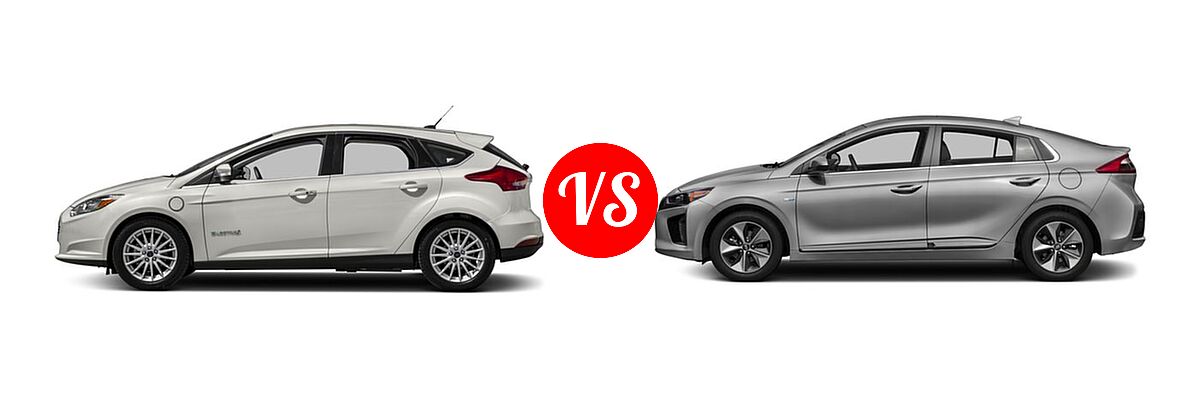 2018 Ford Focus Hatchback Electric Electric vs. 2018 Hyundai Ioniq Electric Hatchback Electric Hatchback / Limited - Side Comparison