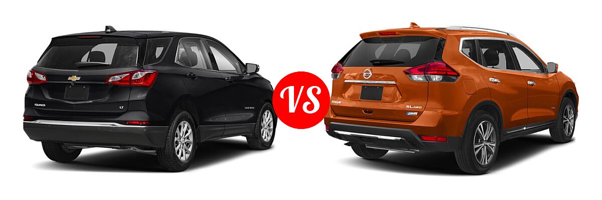 2019 Chevrolet Equinox SUV LT vs. 2019 Nissan Rogue SUV Hybrid SL Hybrid / SV Hybrid - Rear Right Comparison
