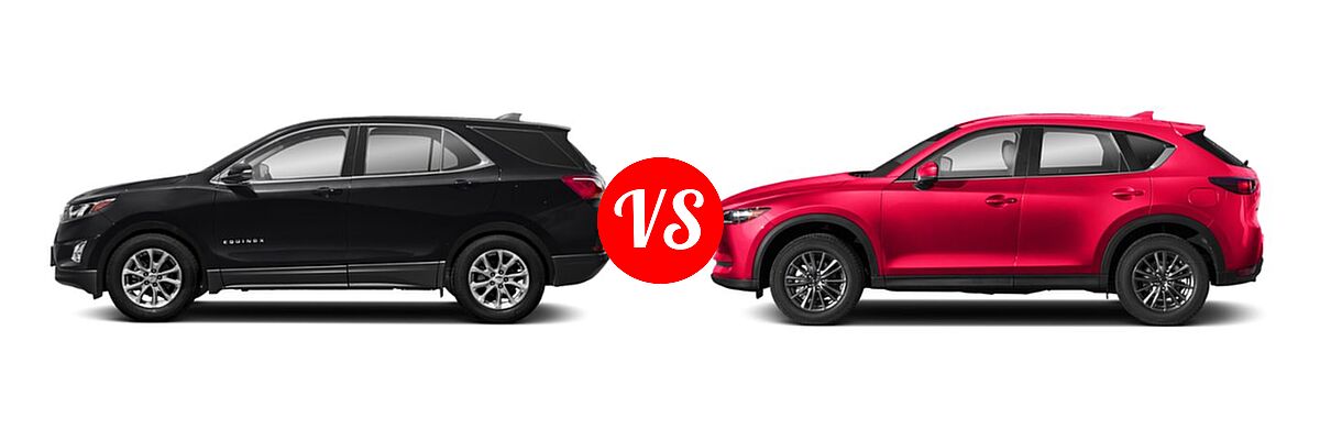 2019 Chevrolet Equinox SUV LT vs. 2019 Mazda CX-5 SUV Grand Touring - Side Comparison