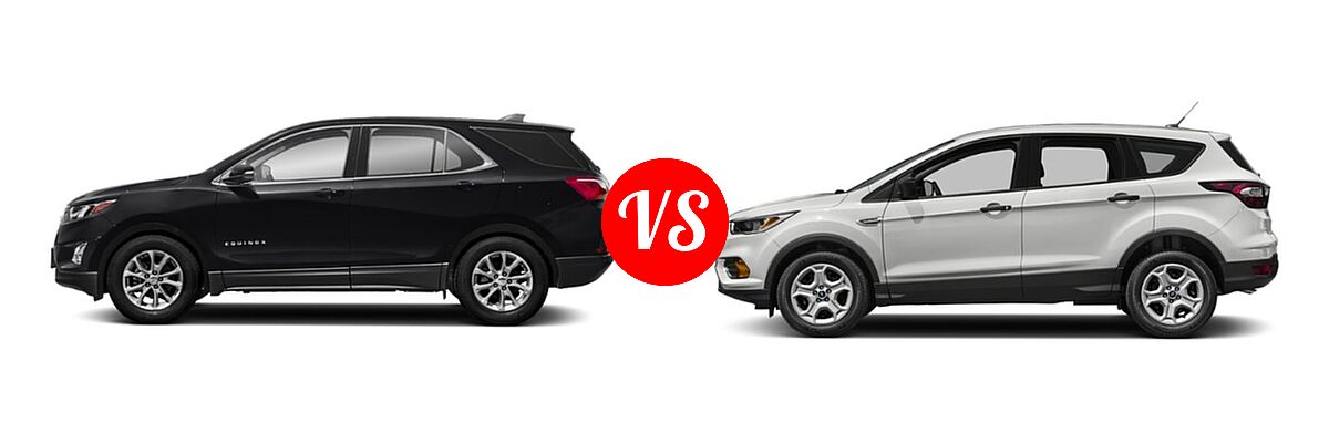 2019 Chevrolet Equinox SUV LT vs. 2019 Ford Escape SUV S / SE / SEL / Titanium - Side Comparison