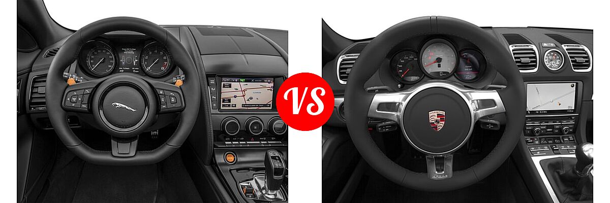 2016 Jaguar F-TYPE Convertible S vs. 2016 Porsche Boxster Convertible GTS / S - Dashboard Comparison