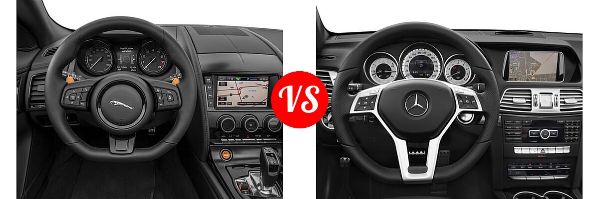 2016 Jaguar F-TYPE Convertible S vs. 2016 Mercedes-Benz E-Class Convertible E 400 - Dashboard Comparison