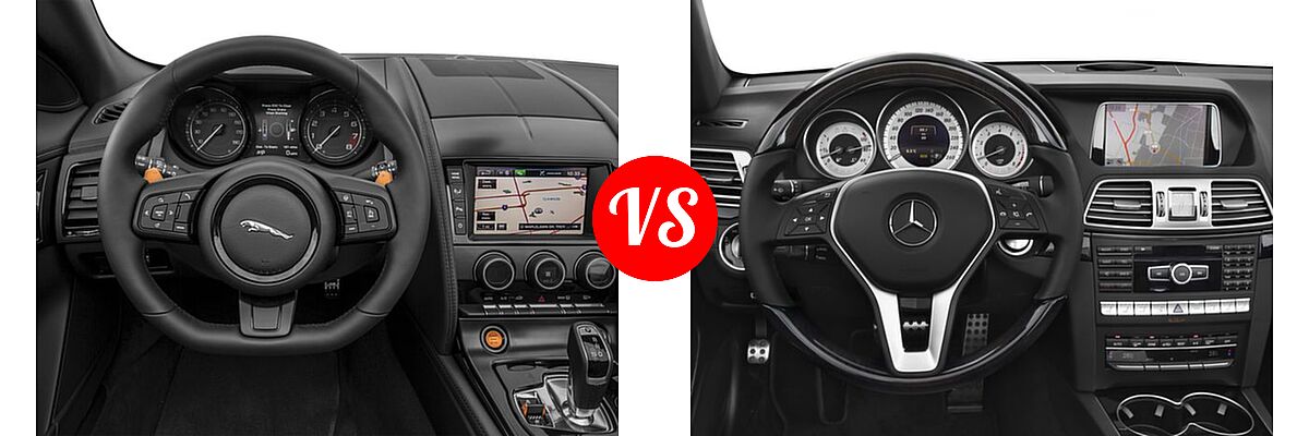 2016 Jaguar F-TYPE Convertible S vs. 2016 Mercedes-Benz E-Class Convertible E 550 - Dashboard Comparison