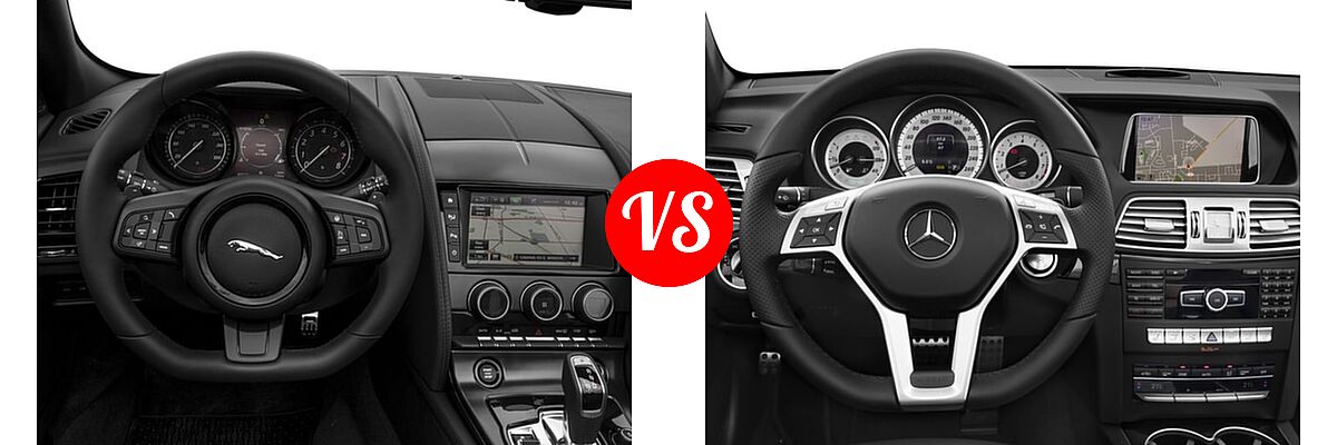 2016 Jaguar F-TYPE Convertible S vs. 2016 Mercedes-Benz E-Class Convertible E 400 - Dashboard Comparison