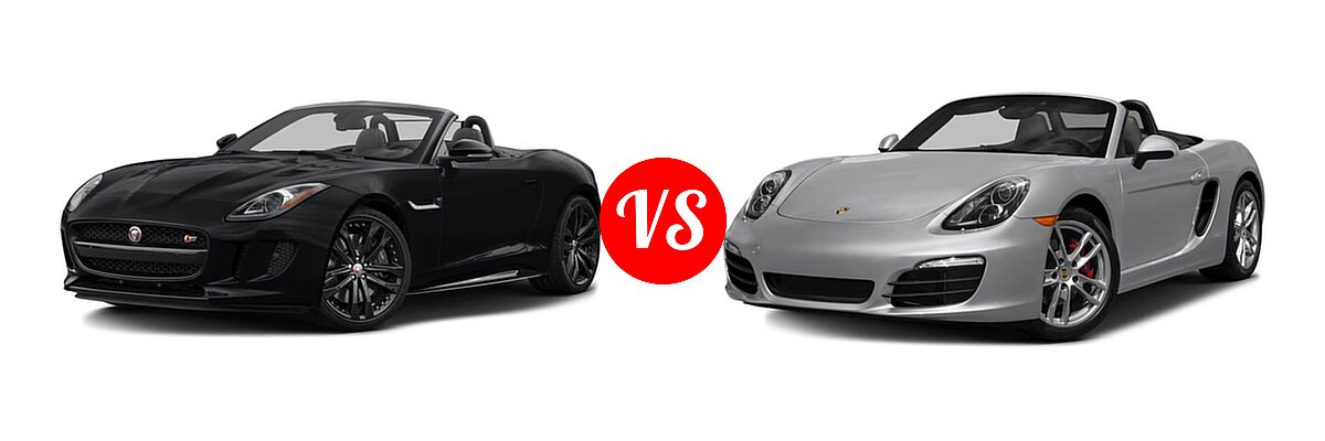 2016 Jaguar F-TYPE Convertible S vs. 2016 Porsche Boxster Convertible GTS / S - Front Left Comparison