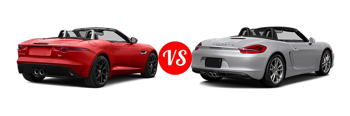 2016 Jaguar F-TYPE Convertible S vs. 2016 Porsche Boxster Convertible GTS / S - Rear Right Comparison