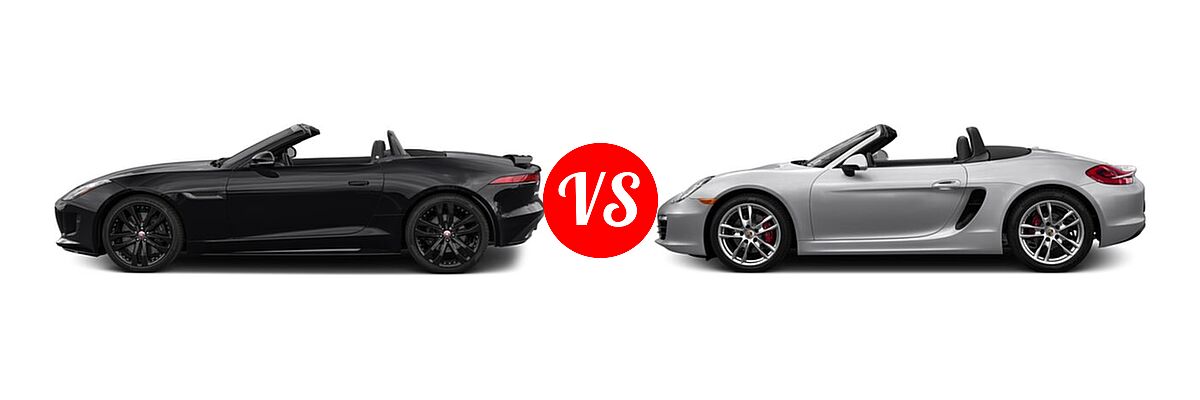 2016 Jaguar F-TYPE Convertible S vs. 2016 Porsche Boxster Convertible GTS / S - Side Comparison