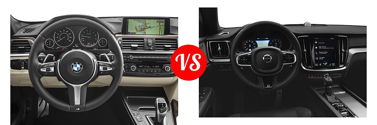 2018 BMW 3 Series Sedan 340i / 340i xDrive vs. 2021 Volvo S60 Sedan R-Design - Dashboard Comparison