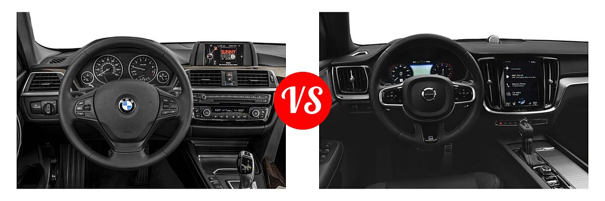 2018 BMW 3 Series Sedan 320i / 320i xDrive vs. 2021 Volvo S60 Sedan R-Design - Dashboard Comparison