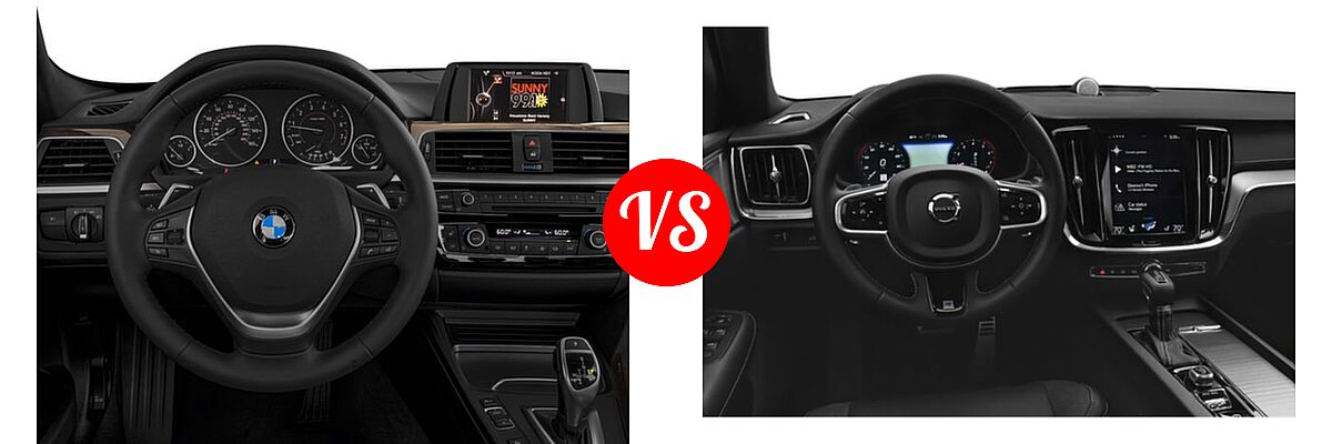 2018 BMW 3 Series Sedan 330i / 330i xDrive vs. 2021 Volvo S60 Sedan R-Design - Dashboard Comparison