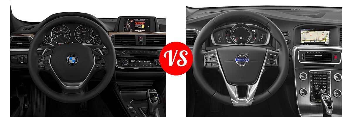 2018 BMW 3 Series Sedan 330i / 330i xDrive vs. 2018 Volvo S60 Cross Country Sedan T5 AWD - Dashboard Comparison