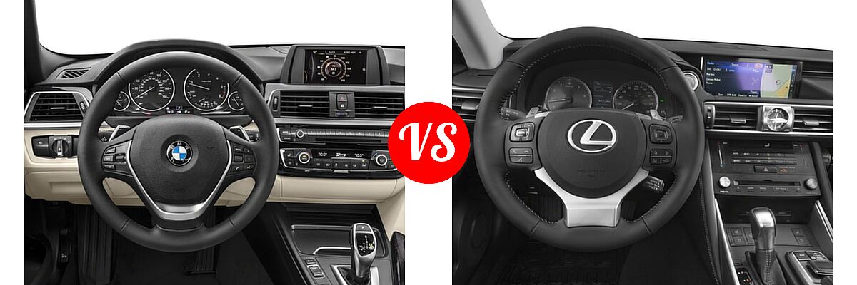 2018 BMW 3 Series Sedan Diesel 328d / 328d xDrive vs. 2018 Lexus IS 300 Sedan IS 300 - Dashboard Comparison