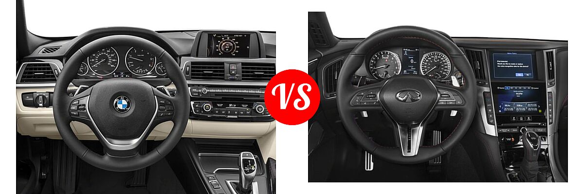 2018 BMW 3 Series Sedan Diesel 328d / 328d xDrive vs. 2019 Infiniti Q50 Sedan 3.0t SPORT - Dashboard Comparison