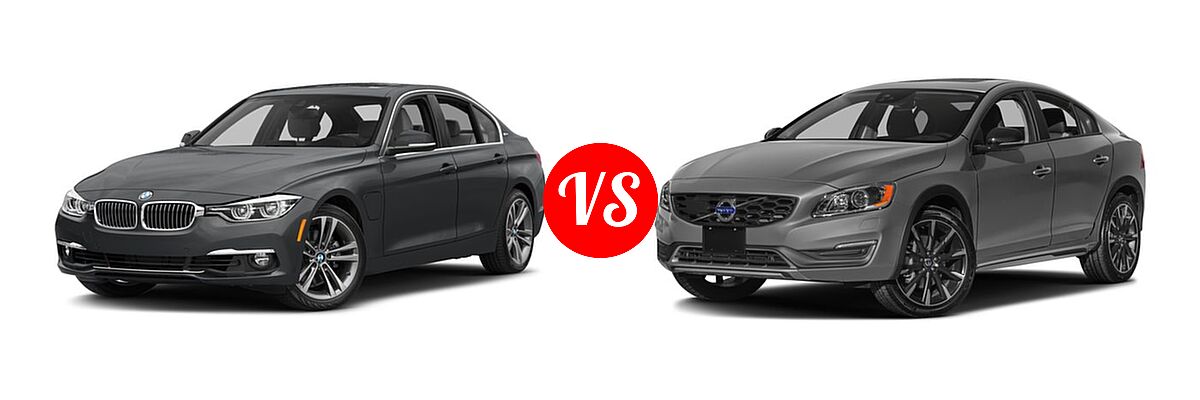 2018 BMW 3 Series Sedan Hybrid 330e iPerformance vs. 2018 Volvo S60 Cross Country Sedan T5 AWD - Front Left Comparison