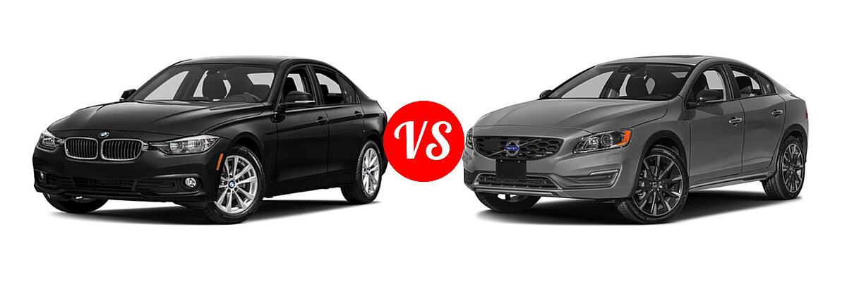2018 BMW 3 Series Sedan 320i / 320i xDrive vs. 2018 Volvo S60 Cross Country Sedan T5 AWD - Front Left Comparison