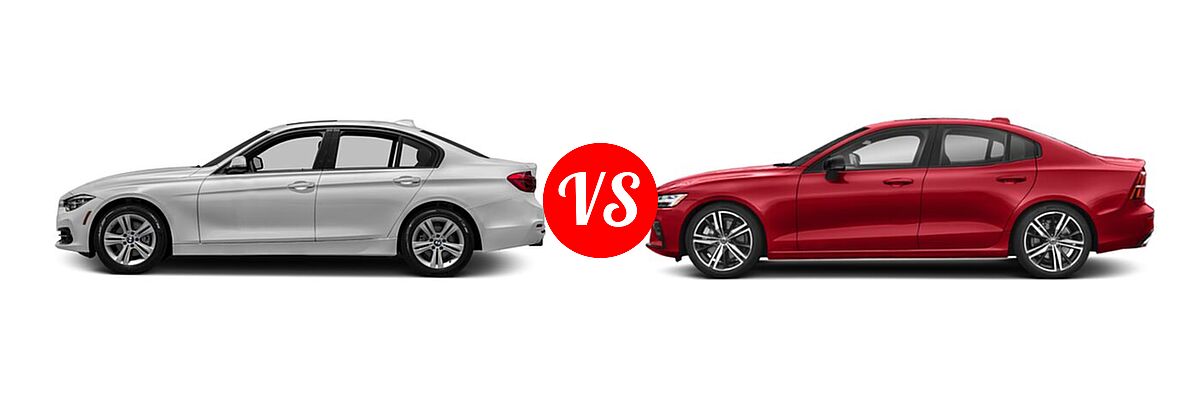2018 BMW 3 Series Sedan 330i / 330i xDrive vs. 2021 Volvo S60 Sedan R-Design - Side Comparison