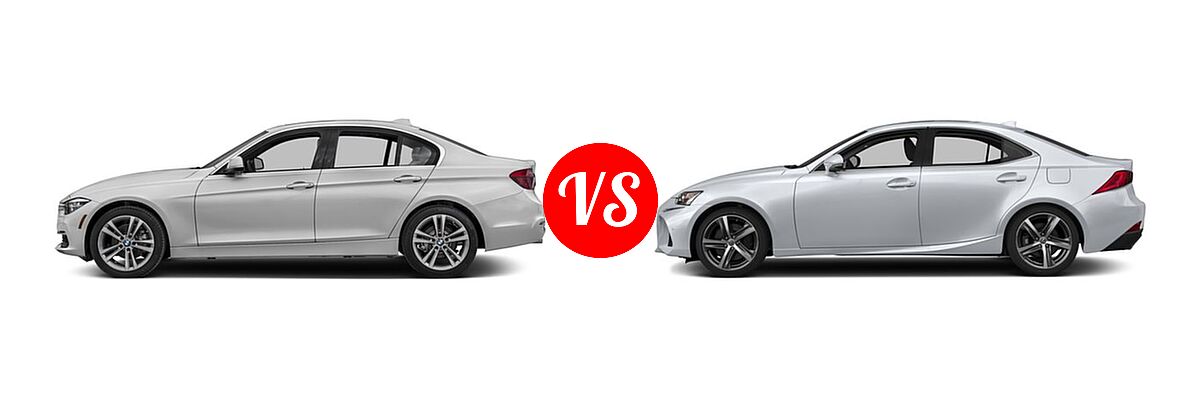 2018 BMW 3 Series Sedan Diesel 328d / 328d xDrive vs. 2018 Lexus IS 350 Sedan IS 350 - Side Comparison