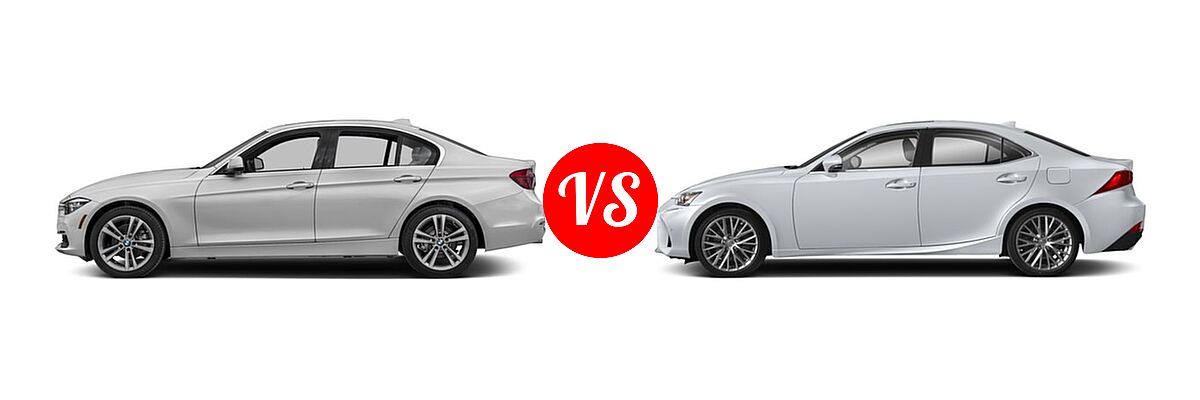 2018 BMW 3 Series Sedan Diesel 328d / 328d xDrive vs. 2018 Lexus IS 300 Sedan IS 300 - Side Comparison