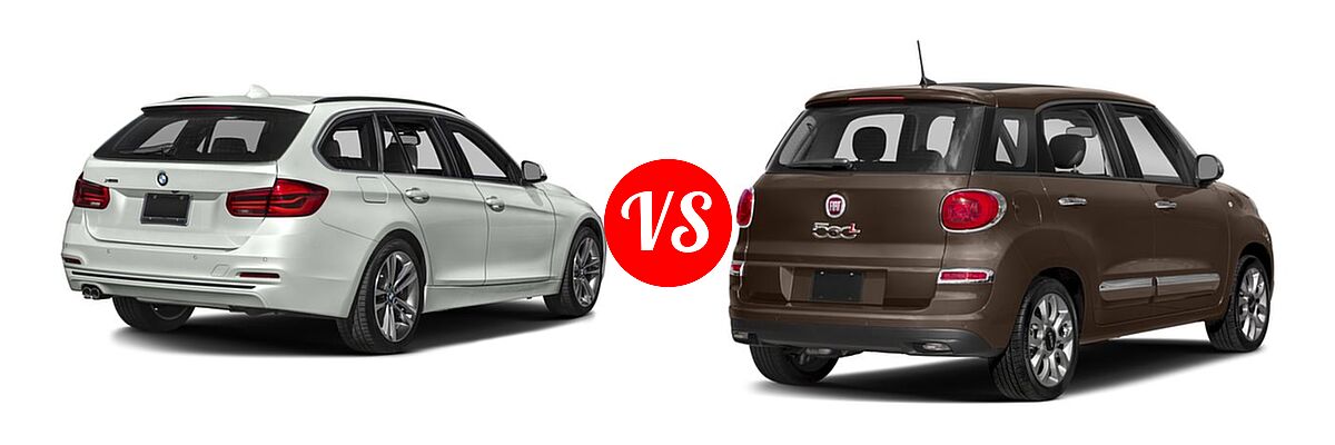 2018 BMW 3 Series Wagon 330i xDrive vs. 2018 FIAT 500L Wagon Lounge / Pop - Rear Right Comparison