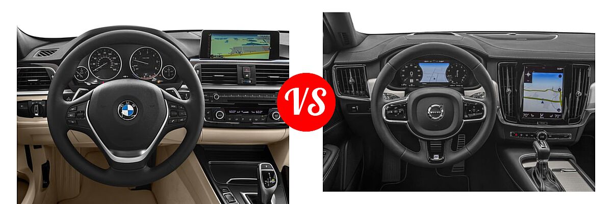 2018 BMW 3 Series Wagon Diesel 328d xDrive vs. 2018 Volvo V90 Wagon R-Design - Dashboard Comparison