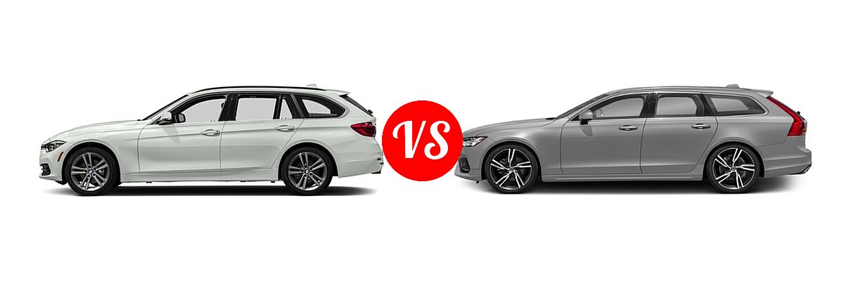 2018 BMW 3 Series Wagon Diesel 328d xDrive vs. 2018 Volvo V90 Wagon R-Design - Side Comparison