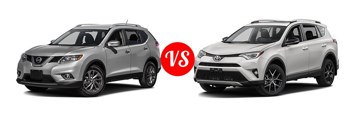 2016 Nissan Rogue SUV SL vs. 2016 Toyota RAV4 SUV SE - Front Left Comparison