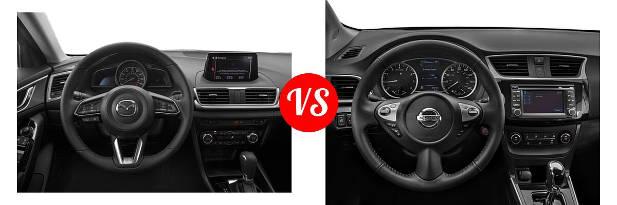 2018 Mazda 3 Sedan Touring vs. 2018 Nissan Sentra Sedan SR - Dashboard Comparison