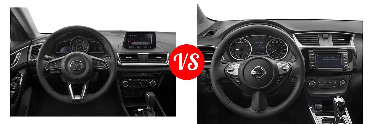 2018 Mazda 3 Sedan Touring vs. 2018 Nissan Sentra Sedan SR Turbo - Dashboard Comparison