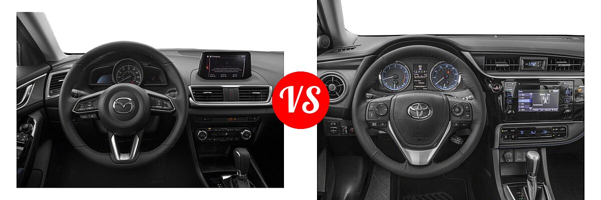 2018 Mazda 3 Sedan Touring vs. 2018 Toyota Corolla Sedan SE / XSE - Dashboard Comparison