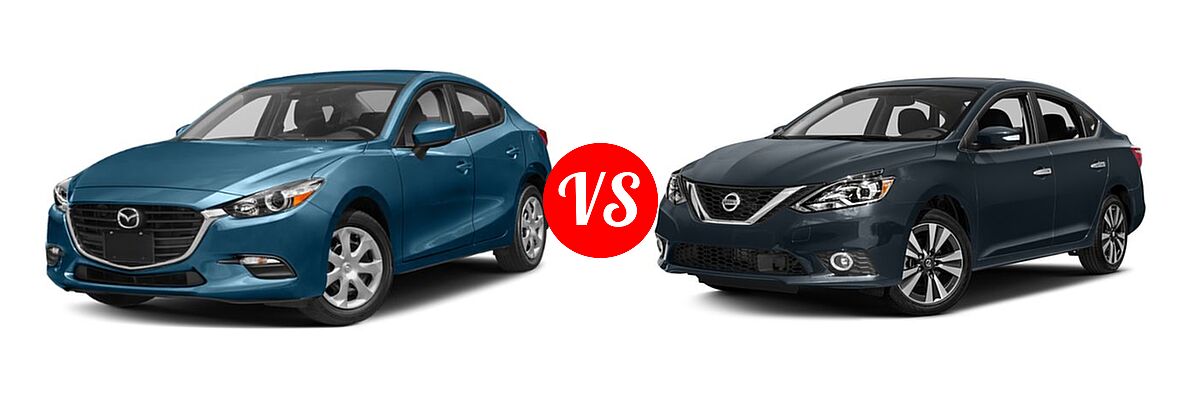 2018 Mazda 3 Sedan Sport vs. 2018 Nissan Sentra Sedan SL - Front Left Comparison