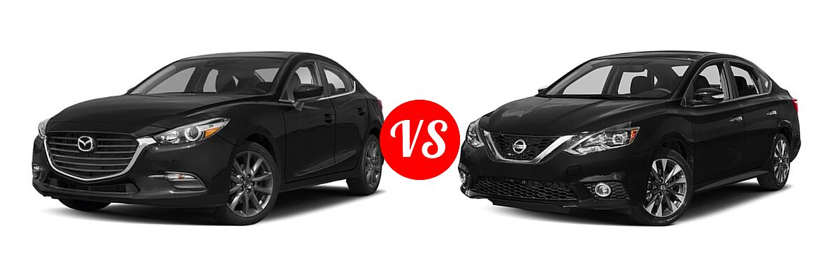 2018 Mazda 3 Sedan Touring vs. 2018 Nissan Sentra Sedan SR Turbo - Front Left Comparison