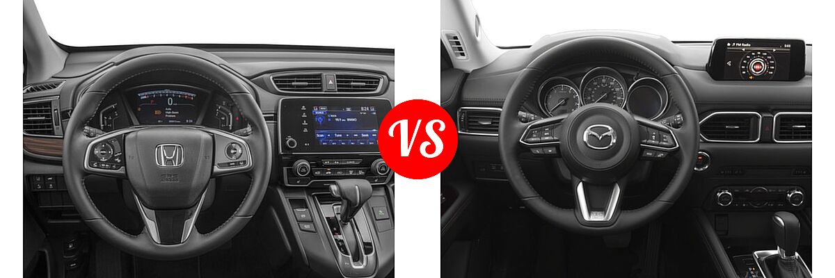 2017 Honda CR-V SUV EX-L vs. 2017 Mazda CX-5 SUV Grand Select / Grand Touring - Dashboard Comparison