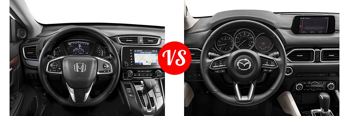 2017 Honda CR-V SUV EX-L vs. 2017 Mazda CX-5 SUV Grand Touring - Dashboard Comparison