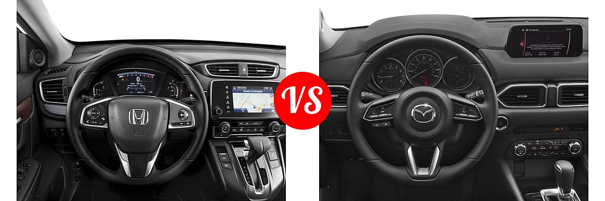 2017 Honda CR-V SUV EX-L vs. 2017 Mazda CX-5 SUV Touring - Dashboard Comparison