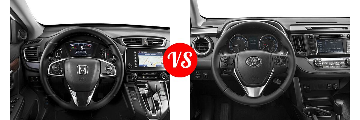 2017 Honda CR-V SUV EX-L vs. 2017 Toyota RAV4 SUV XLE - Dashboard Comparison