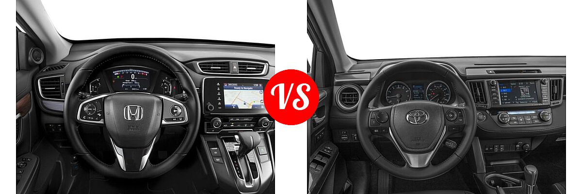 2017 Honda CR-V SUV EX-L vs. 2017 Toyota RAV4 SUV Limited - Dashboard Comparison