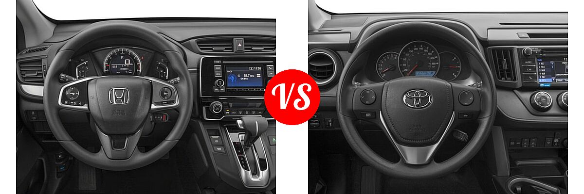 2017 Honda CR-V SUV LX vs. 2017 Toyota RAV4 SUV LE - Dashboard Comparison