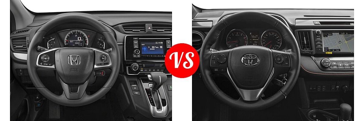 2017 Honda CR-V SUV LX vs. 2017 Toyota RAV4 SUV SE - Dashboard Comparison